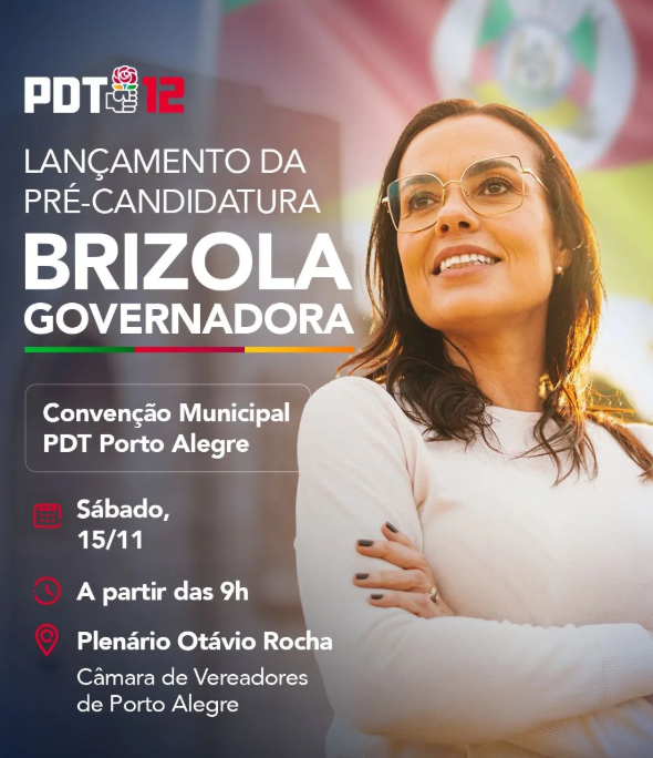 PDT lança pré-candidatura de Juliana Brizola em meio a escândalo familiar