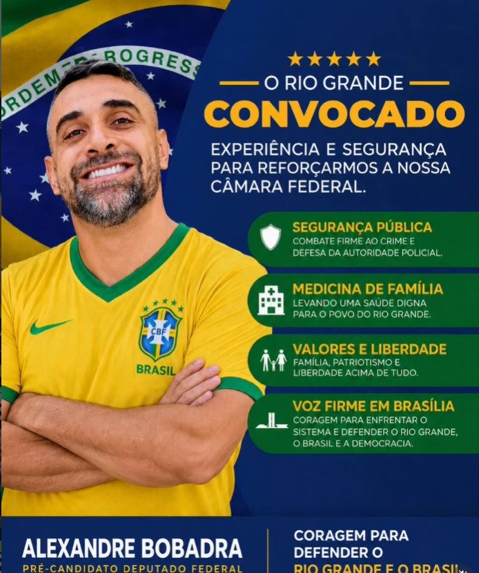 Bobadra entra na trend da Seleção e lança pré-candidatura a deputado federal pelo PL