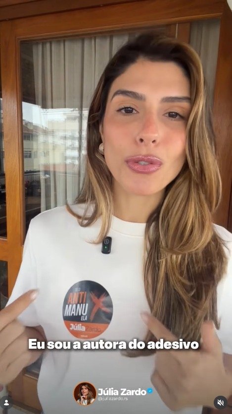 Júlia Zardo acusa Manuela de distorcer material de campanha